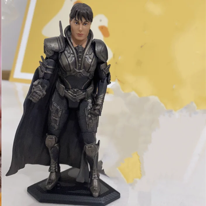 18cm the steel Faora with base action figure doll PVC kids collection  Jor-El model toy