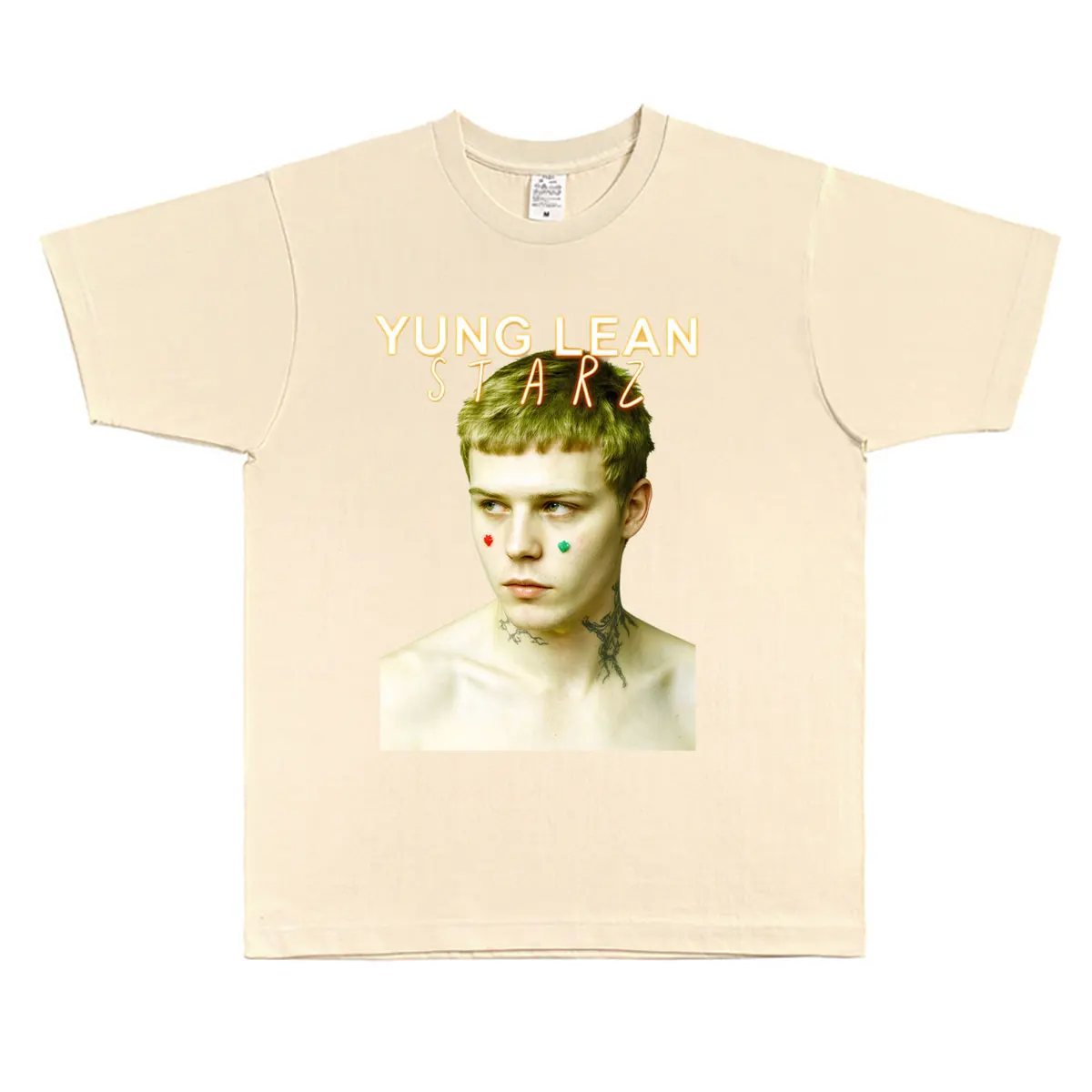 Rapper Yung Lean Starz Album Cover Graphic T Shirt Men Women Hip Hop Fashion Oversized T-shirt Male Casual 100% Cotton T-shirts