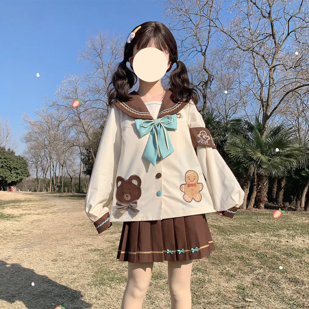 

Original Lolita Jk Uniform Set Cute Kindergarten Sailor Uniform Japanese Sweet Student School Uniform