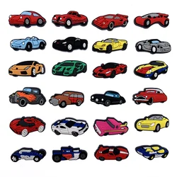 24pcs Car Series Shoe Charms Set For Clogs Bogg Bag Bubble Slides Sandals, PVC Shoe Decorations Beach Bag Accessories Gift