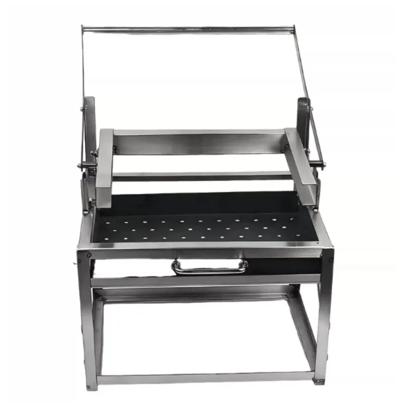 360 Rotating Charcoal BBQ Grill Portable Height Adjustable Barbecue Stove for Outdoor Camping Cooking