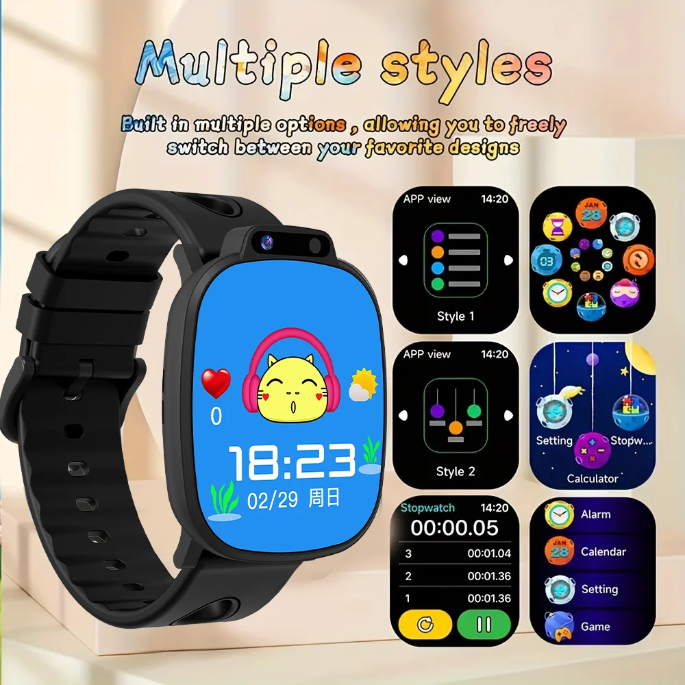 IYTSFT New Kids Smartwatch Photo Album Watch Faces Sleep Tracking Educational Fun Games Wrist-Raise Wake Screen Boys and Girls