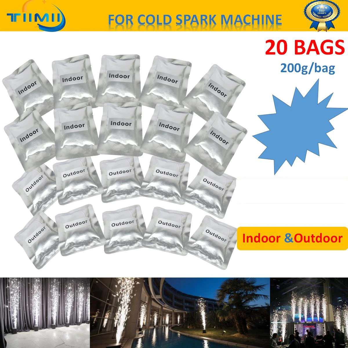 20 bag Ti Powder 200g 750W Cold Spark Machine 750W Sparkular Machine DMX Wedding Sparkler Machine Fountain Firework-s Machine