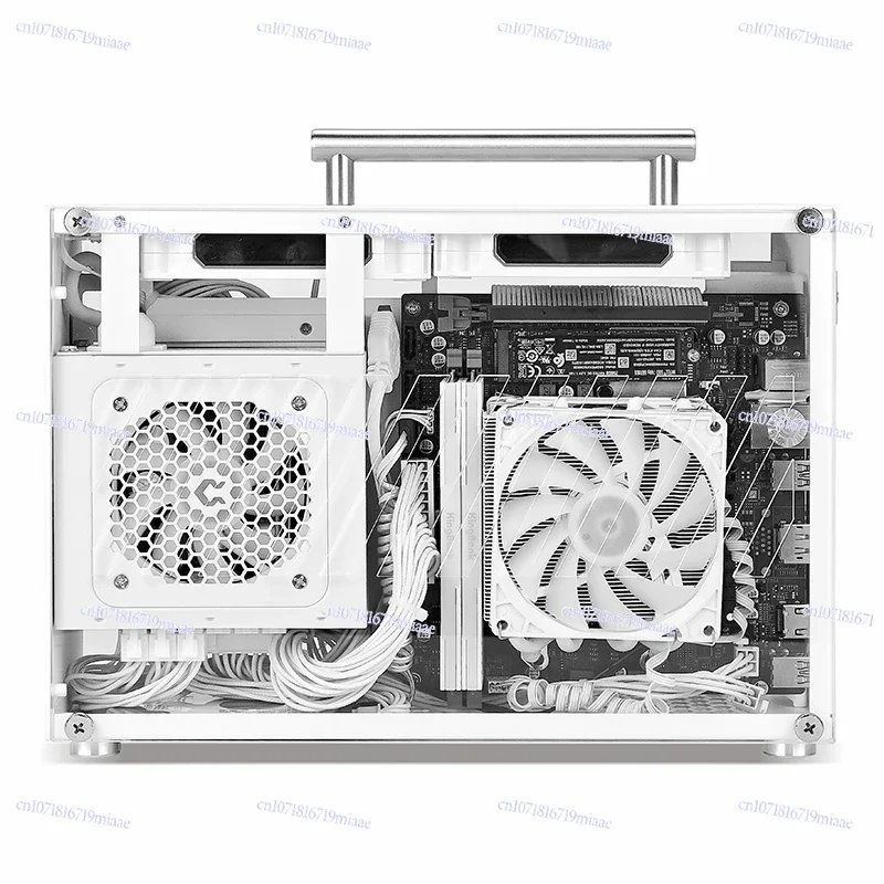 T60 Chassis Mini ITX Long Graphics Card Portable Portable Side Transparent SFX Power Supply White Desktop Small Empty Chassis