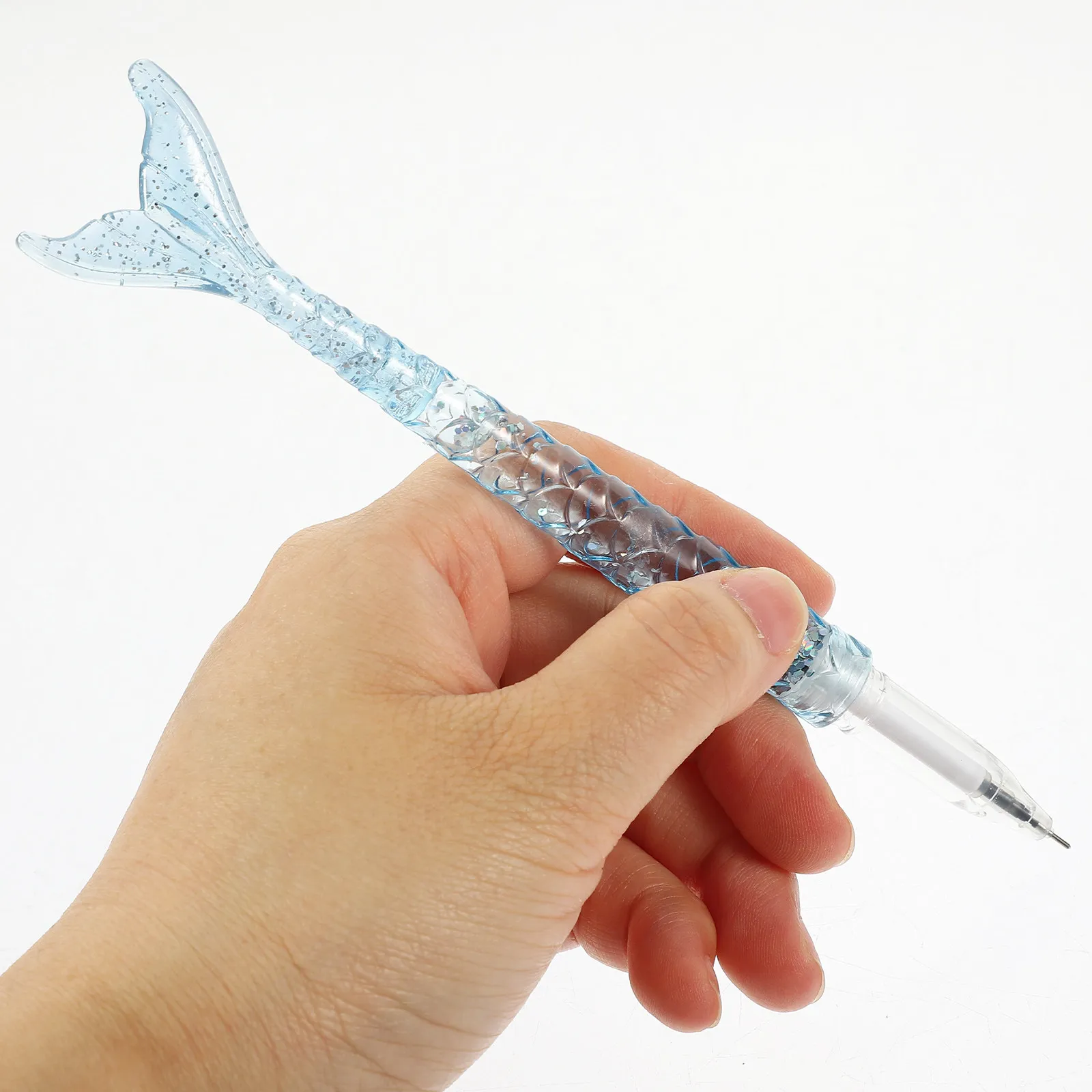 

Набор из 12 гелевых ручек с градиентным эффектом в форме русалки, для детей и студентов, мультяшные канцелярские товары для школы и офиса