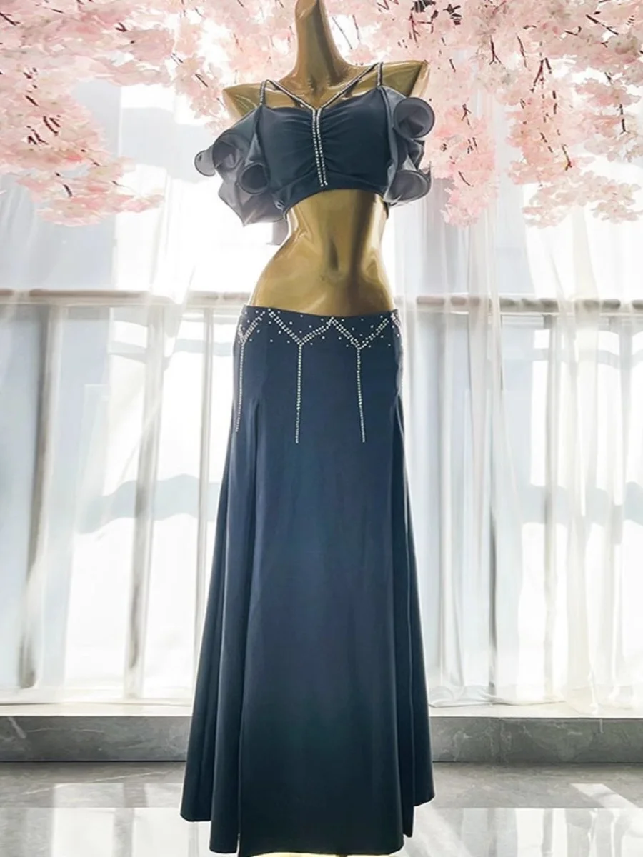 مجموعة الرقص الشرقي للسيدات، ملابس ممارسة التنورة، ملابس أنيقة للبالغين، ملابس مهنة الرقص الشرقي #2