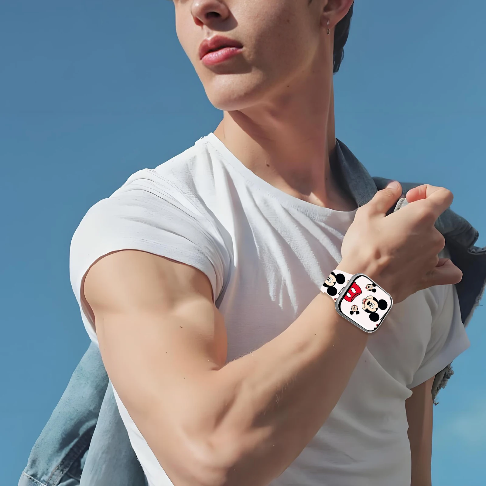 Disney Colorful Series Print Strap for Apple Watch 11 10 9 SE Silicone Band Replaceable Watchband for iWatch 46mm 45mm 42mm 41mm