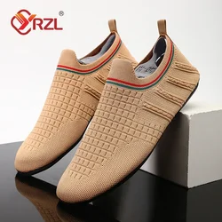 YRZL-Mocassins souples pour homme, chaussures de marche plates et décontractées, en maille respirante, de haute qualité, pour l'été