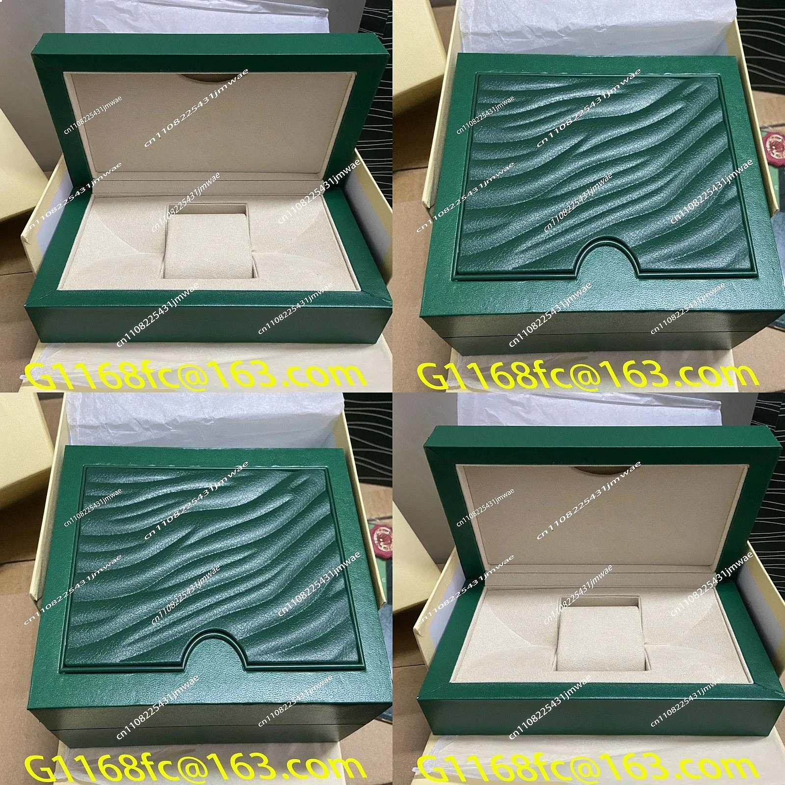 Ultra Fine Fiber Green Watch Box Flip Top Wooden Jewelry Gift Case