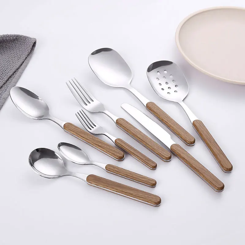 

Nordic 304 Stainless Steel Western Dining Utensils Set Commercial Use Restaurant Special Knife Fork Spoon Cutlery Set