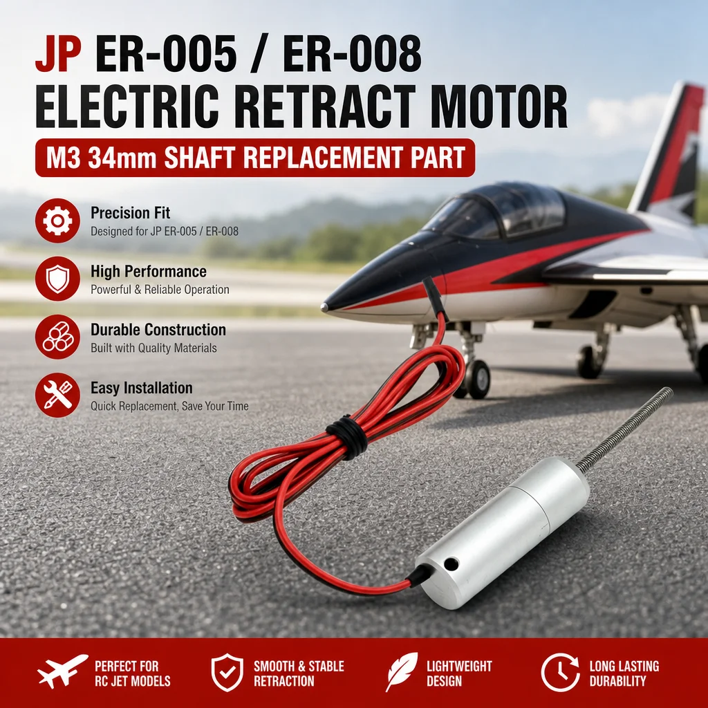 JP ER-005 ER-008 Electric Retract Motor M3 34mm Shaft Replacement Part