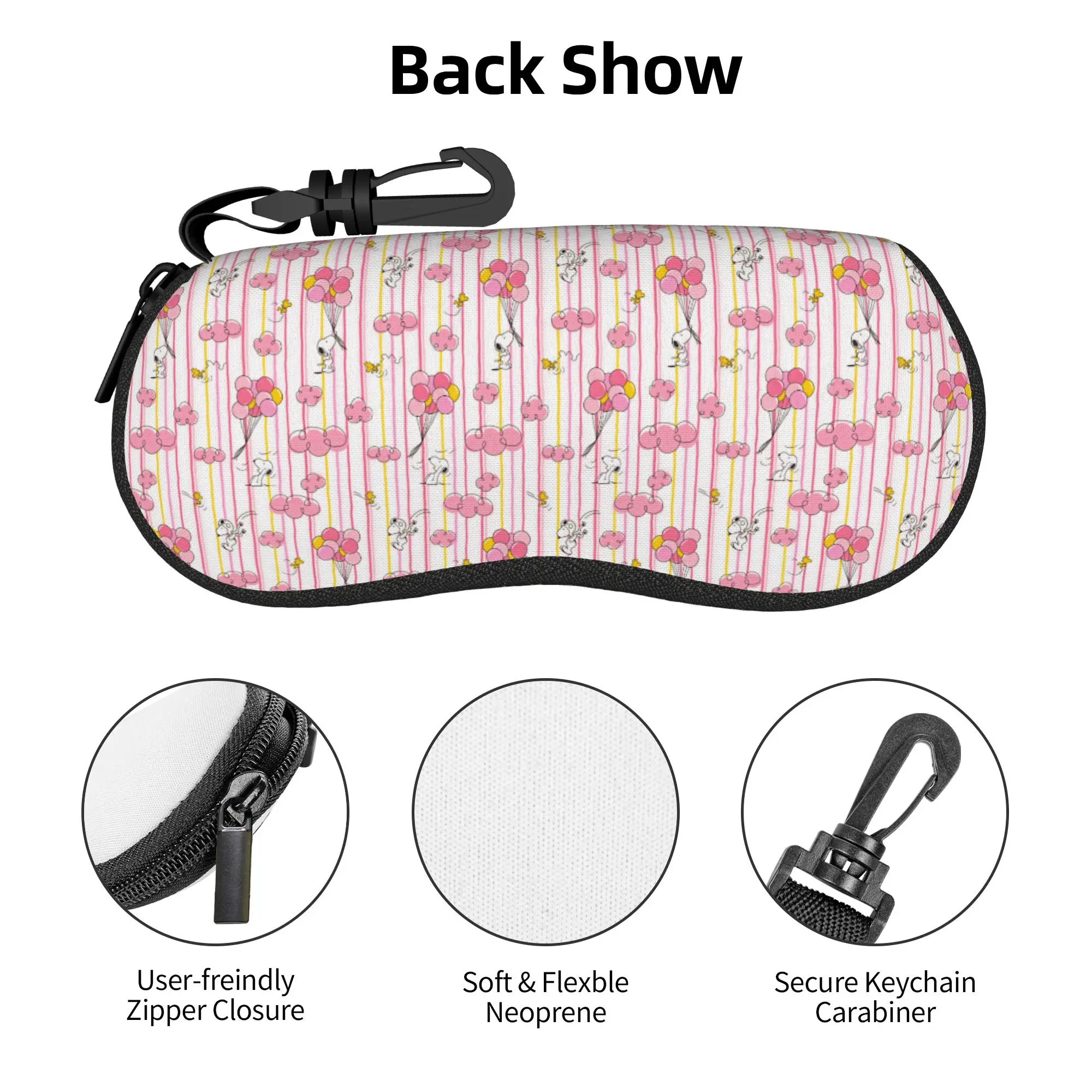 Estuche para gafas Snoopy Woodstock Cartoon Beagle, funda protectora suave para gafas de sol para hombres y mujeres