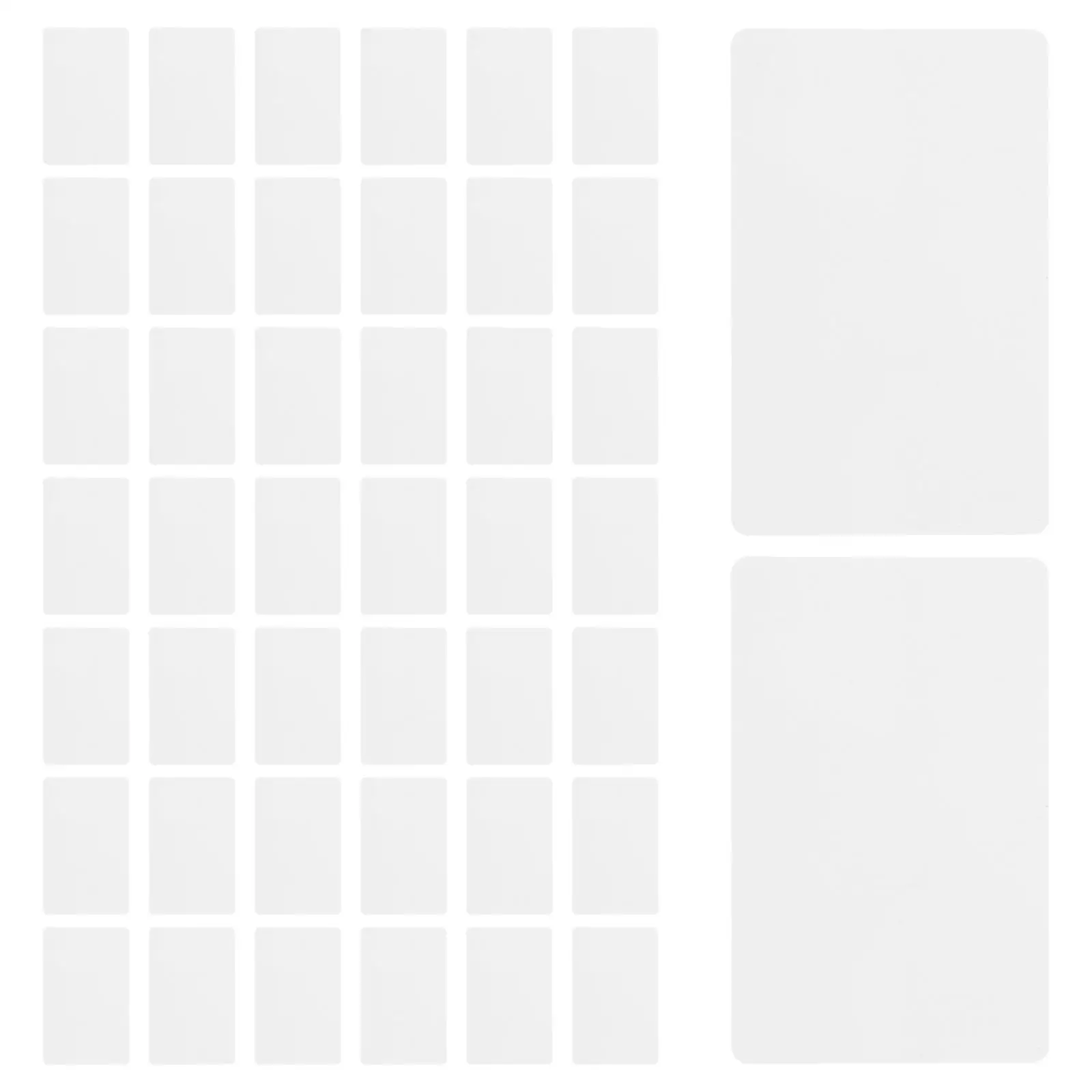 

50 Pcs PVC White Card Plain Cards Printable Blank Dual Side Plastic Flash