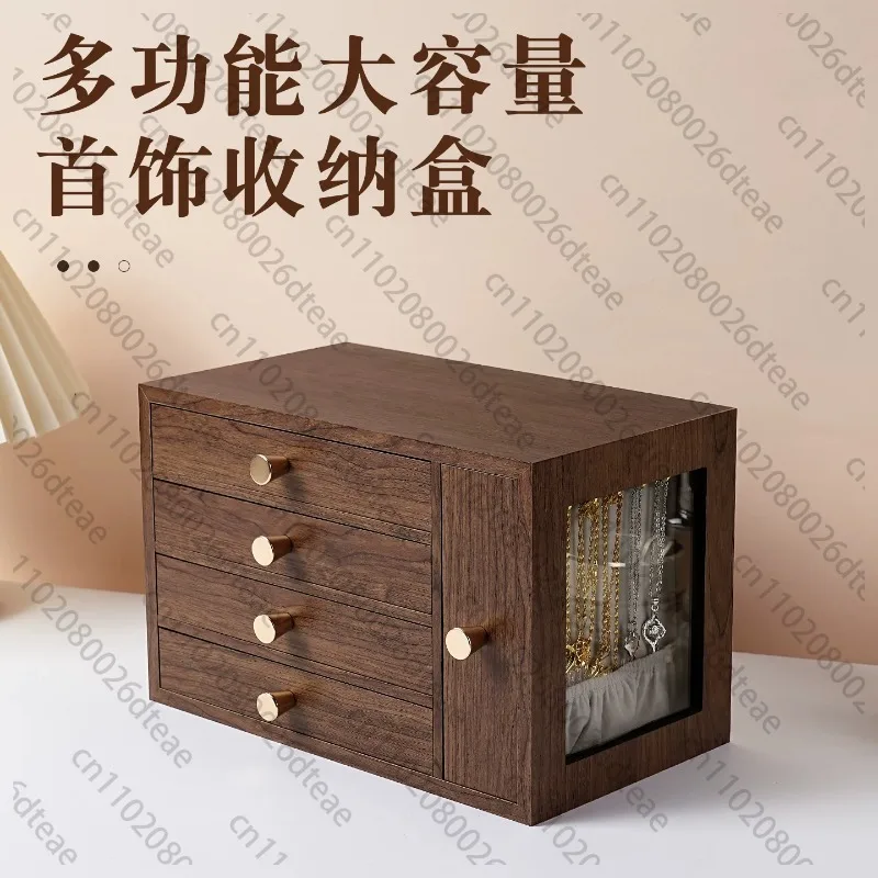Portable Jewelry Box Multifunctional Storage Boxes Transparent Necklace Organizer Bracelet Jewelry Display Boxes For Bedroom