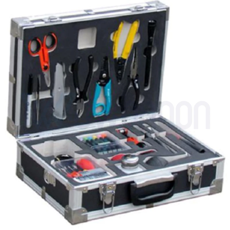 

Fiber Optic Cable Repair Toolbox, Optical Cable Construction Tool Kit, OP-GJ5001A FTTH Emergency Tool Kits 20 PCs/Set customized