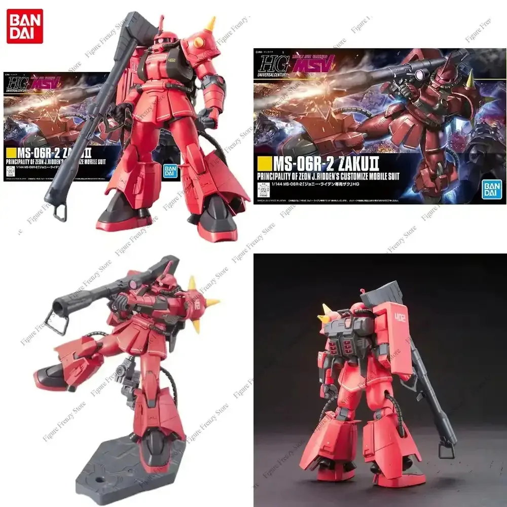 

Special Offer Bandai Genuine Gundam Model Kit Anime Figure HG 1/144 MS-06R-2 Zaku II Collection Gunpla Action Figure Toys for