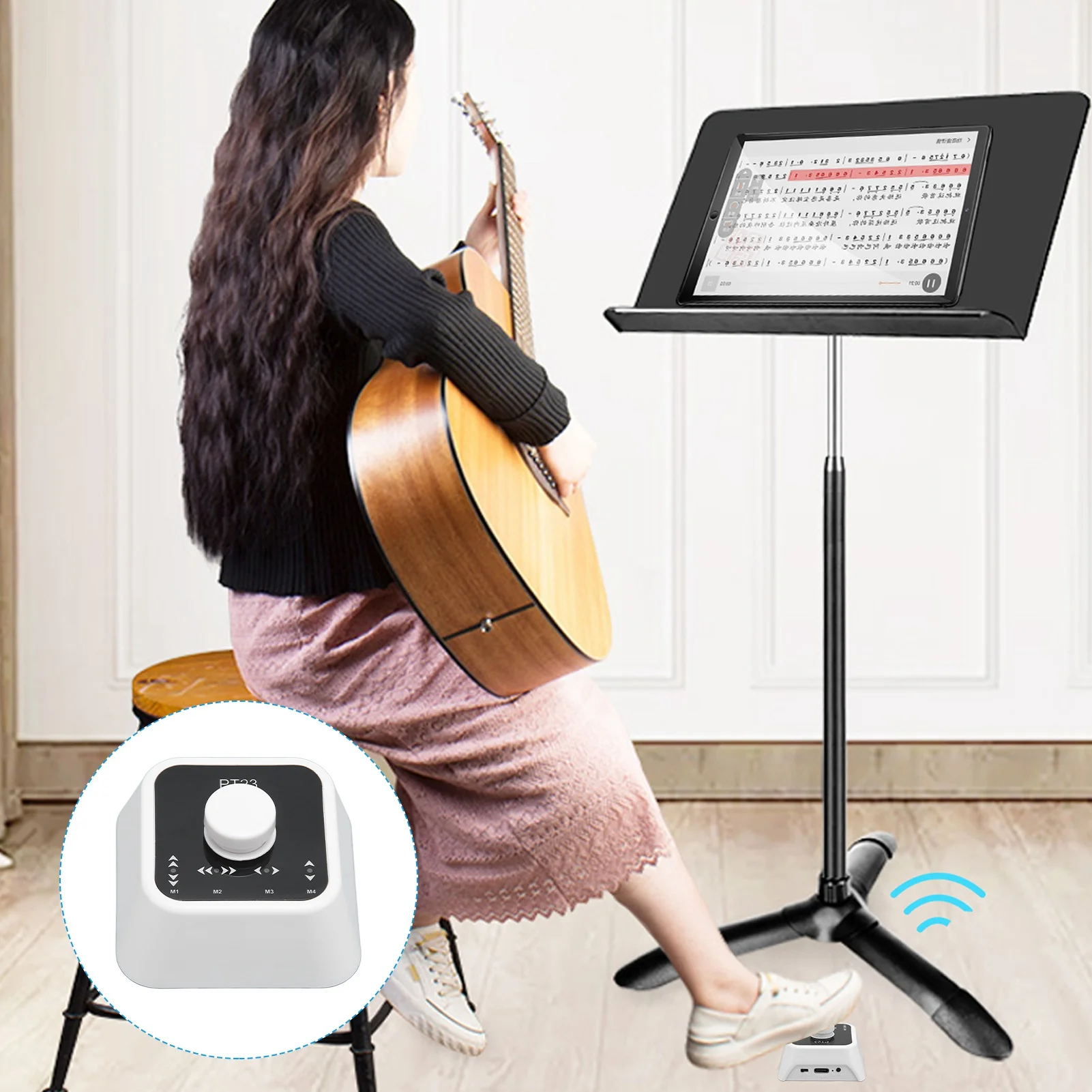 

Педаль Bluetooth Page Turner Педаль Bluetooth Page Turner Перезаряжаемый беспроводной мультимедийный контроллер Ключ для планшетного телефона