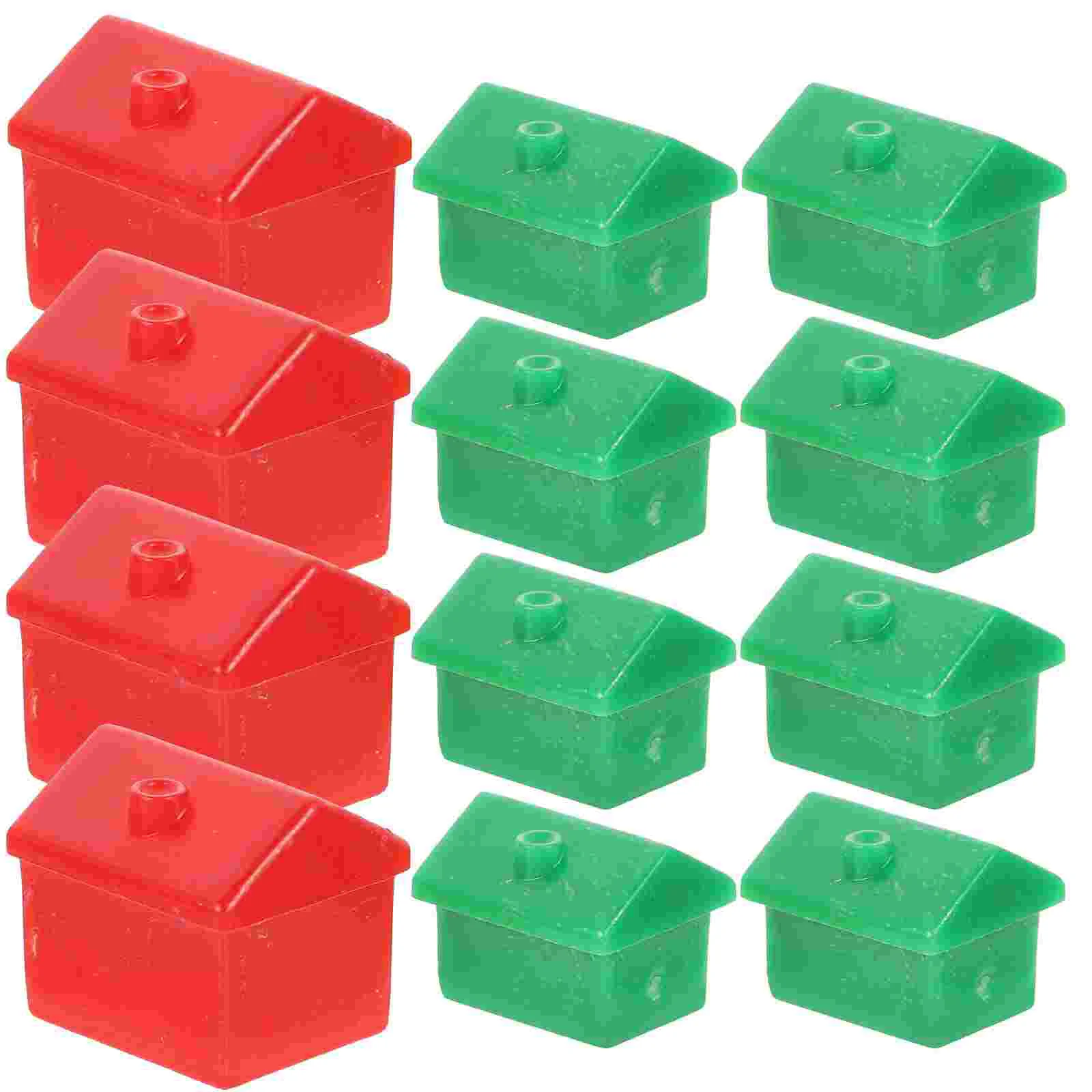 2 Sets Chess Pieces Game Hotel House Props Tokens Board and for Chessmen Replacement Victory Green Small Red