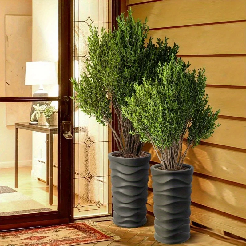 

EROMMY Modern Style Indoor Planters Set of 2 - Spacious Large-Sized Planters Perfect for Porch, Balcony, or Indoor Spaces
