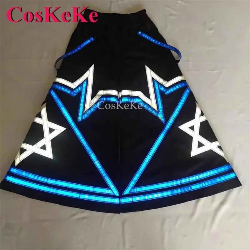 CosKeKe Hexagram شبح الرقص السراويل ملبورن شفل فات السراويل جرس قيعان مشرق تأثير عاكس بنطلون للجنسين جديد