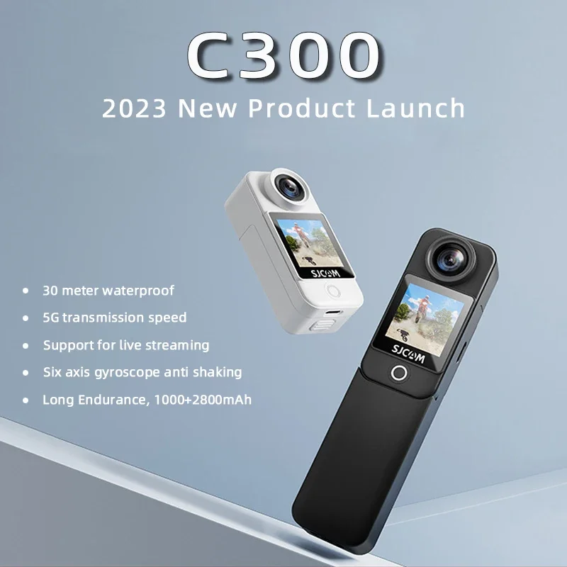 C300 98ft Underwater Waterproof 360 action sports cameras 4K30FPS 20MP screen outdoor outdoor action camera