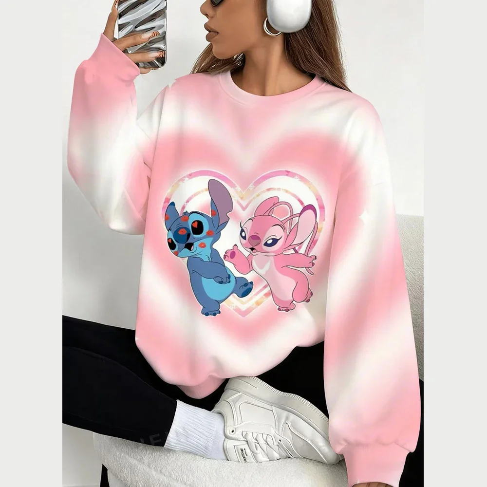 المرأة البلوز ديزني سلسلة البلوز للنساء عادية جولة الرقبة البلوز غرزة طباعة البلوز y2k الملابس النسائية