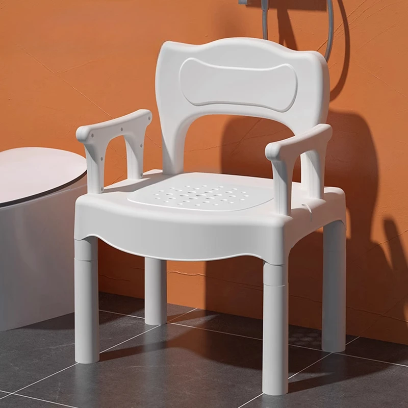 Load-bearing Strong Bath Chair for Elderly Toilet Utensils Shower Seat Walking Crutches, Rehabilitation Nursing Bathroom Chairs