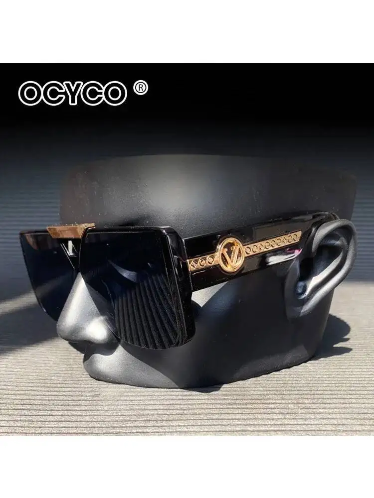 AliExpress OCYCO Fashion Square Steampunk Sunglasses Men Women Vintage Punk Sun Glasses UV400 Classic Letter V Shades Cycling Driving Eyewear