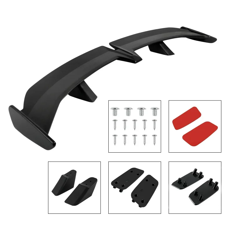 High Quality PRO Style GT Wing Carbon Fiber Rear Trunk Spoiler Universal Sedan ABS Racing Parts 3