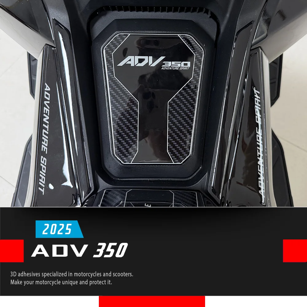 

Аксессуары для ADV 350 ADV350 2025, устойчивые к царапинам мотоциклетные водонепроницаемые 3D наклейки из смолы, комплект центральной защитной накладки на бак