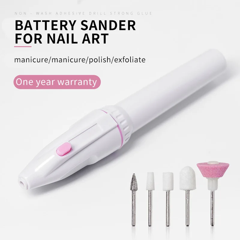 ZK30 5 In 1 Electric Nail Polisher for Removing Dead Skin Nail Remover Polish Machine Portable Pen Battery Polisher Nail Drill