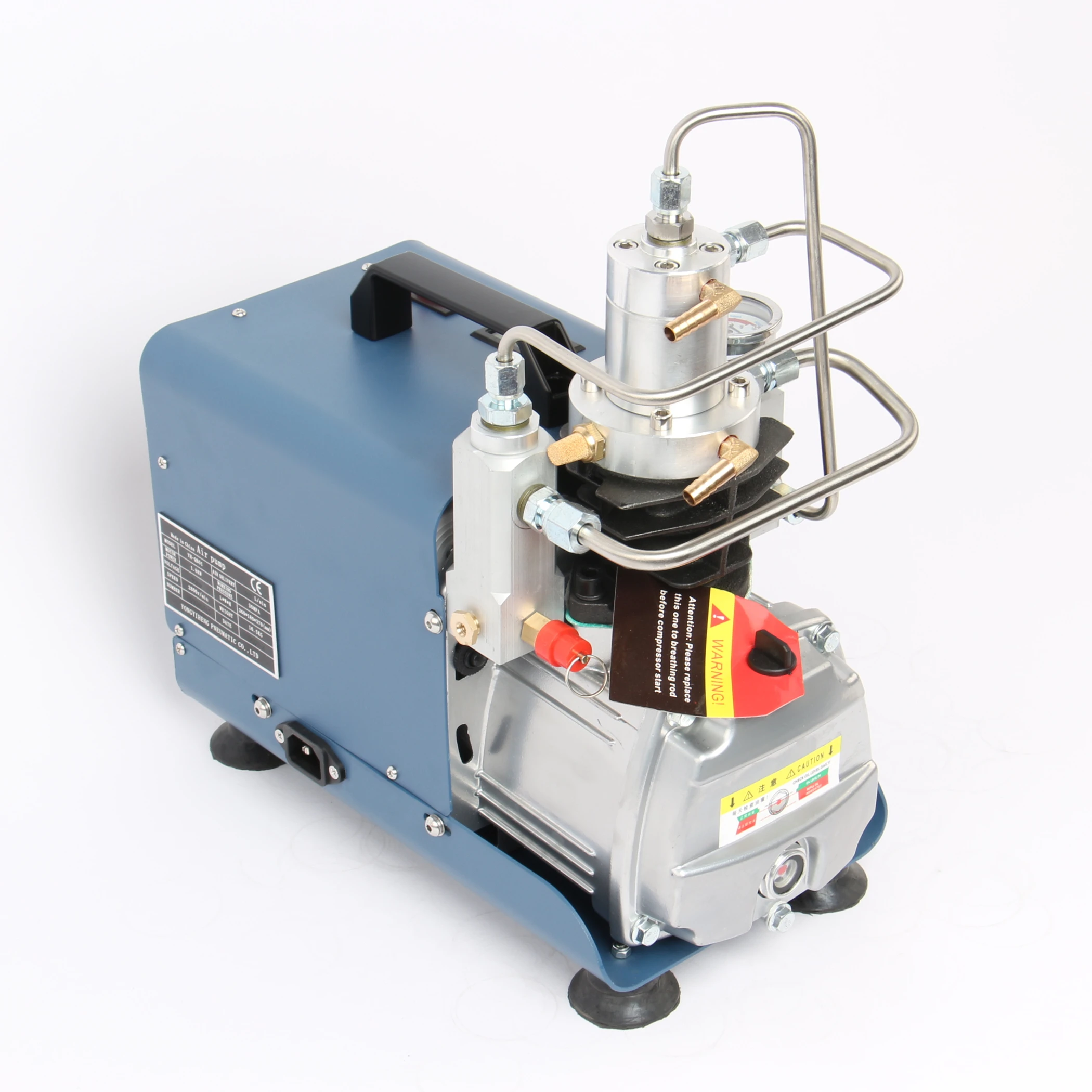 

300Bar PCP Air Compressor 4500Psi High Pressure Compressor Auto Stop for PCP Rifle Diving Scuba 0-6.8L Tank 220V/110V