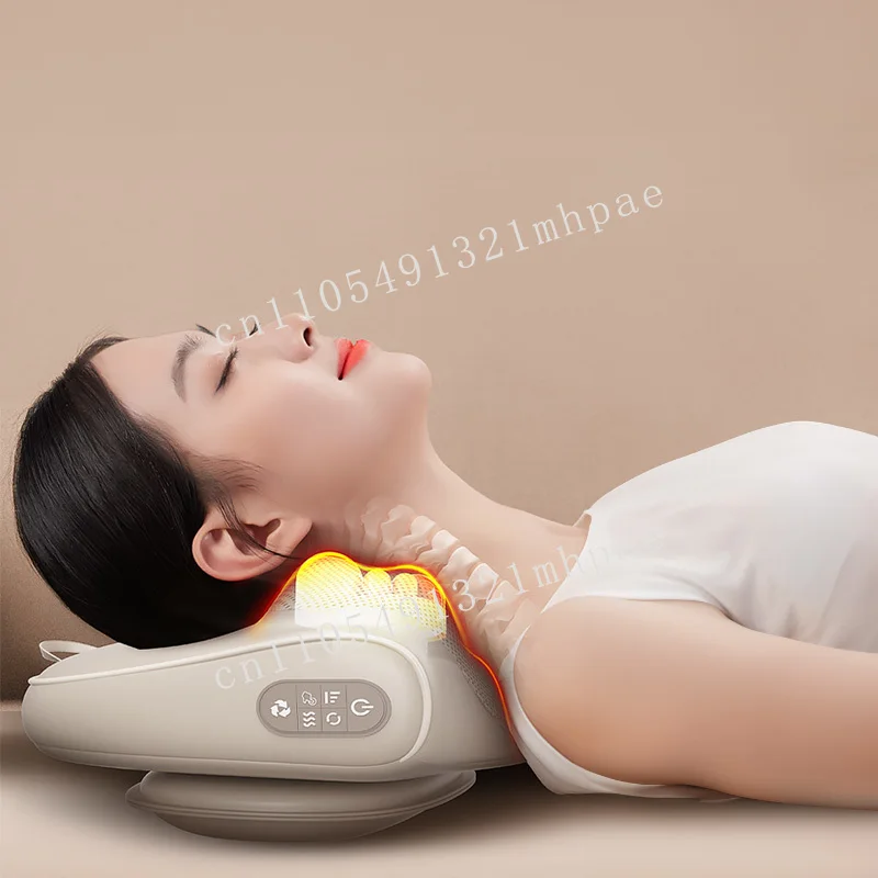 

Popular household white label health care electric hot compress massage pillow high coverage care