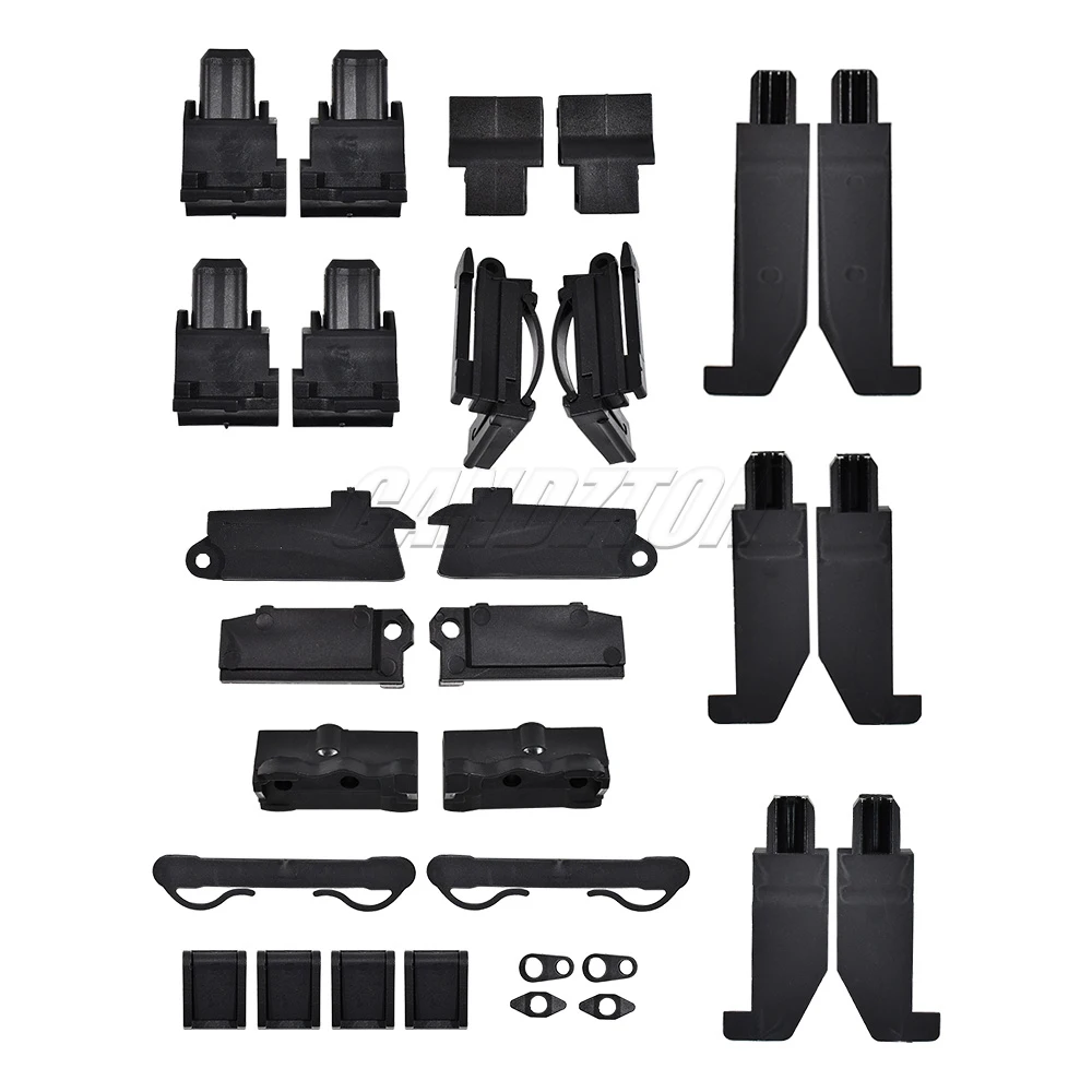 For Fiat 500C 500 Convertible Kit UK 30 Pcs Upgraded Soft Top Roof Repair Slider Clip Hood Parts Black 9099898 car accessories