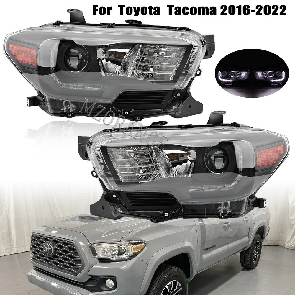 

Car Headlight For Toyota Tacoma 2016 2017 2018 2019 2020 2021 2022 Halogen LED Turn Signal DRL Headlights Headlamp Assembly