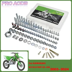 Dirt bike Fairing Fender Screw Bolt Kit Set For For KAWASAKI KX KLX KXF 80 85 100 125 250 450 2003-2021 2022 2023 2024 motorcycl