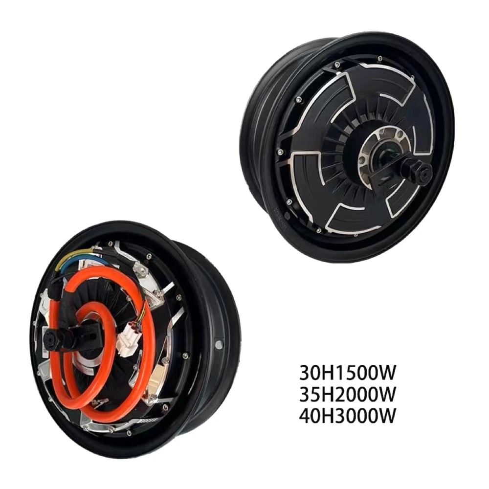 QS 12Inch 4-generation 60-96V 1500 2000 3000W High Power Brushless Power Saving Motor E-scooter Rear Wheel Disc Brake Hub Motor