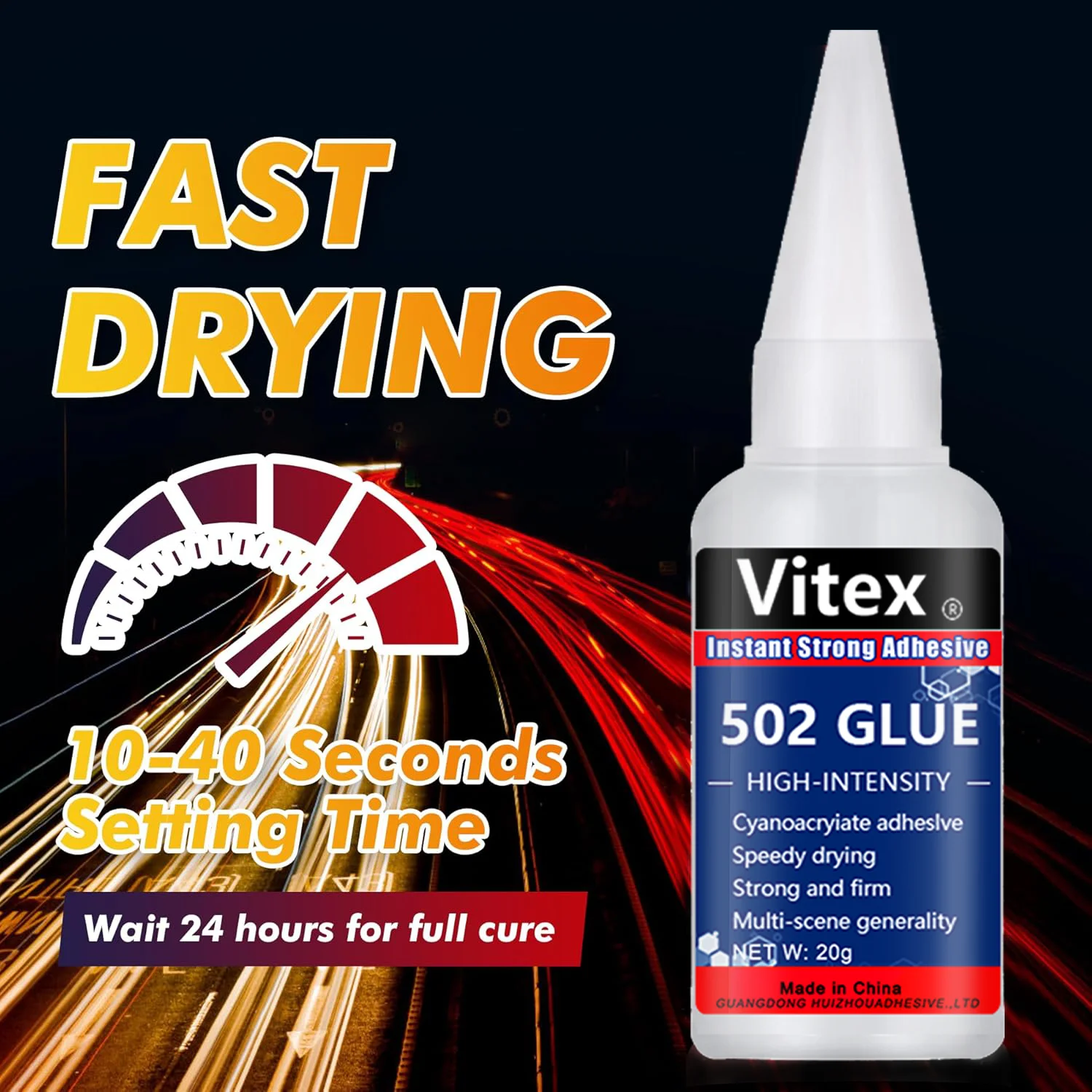 Metal super glue, specially designed for metal, plastic and wood, waterproof, heat-resistant, transparent glue.