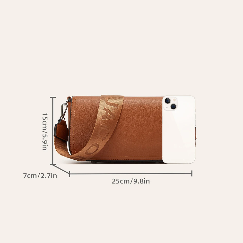3pcs Shoulder Bags Women PU Plain Pillow Shaped Flap Cover Crossbody Bag