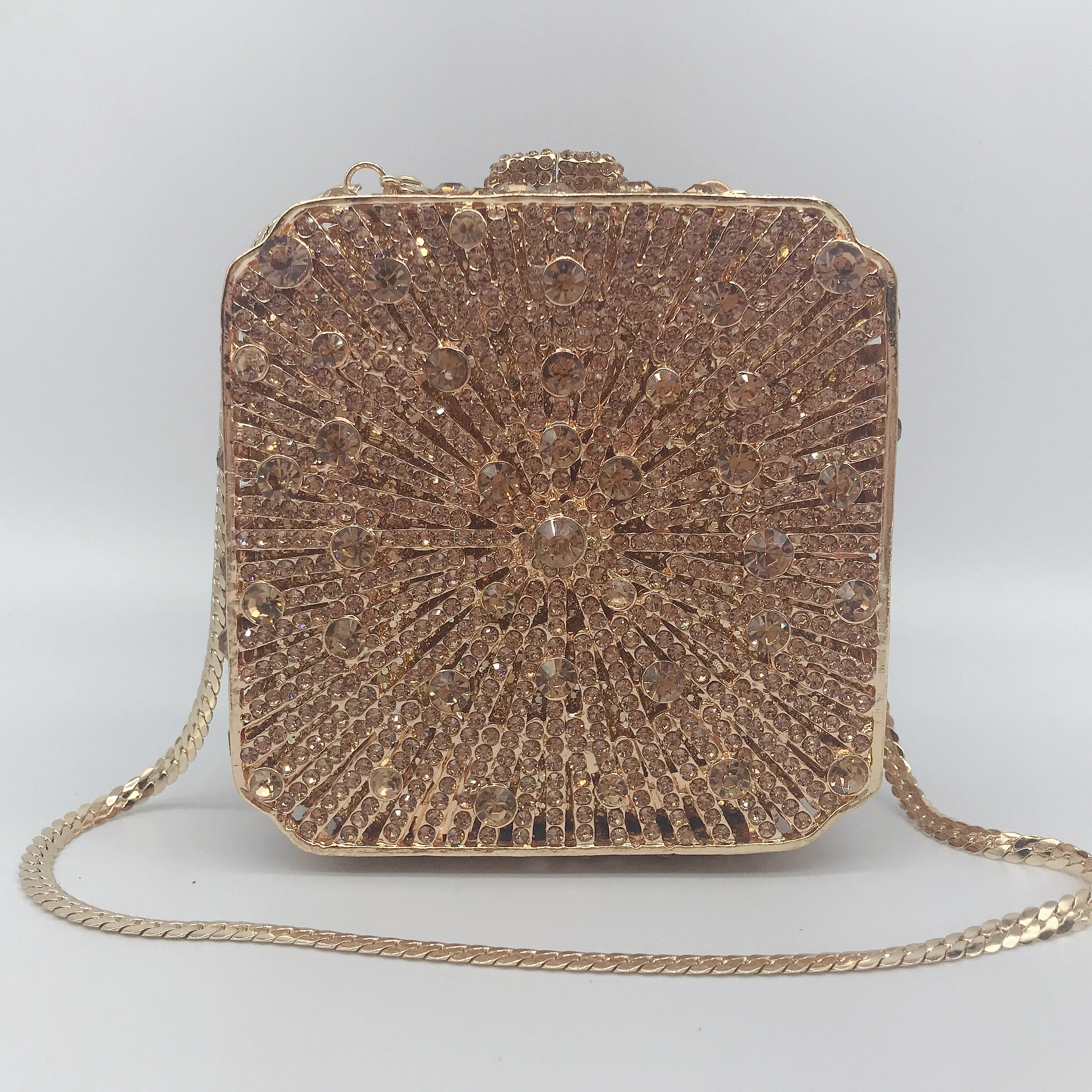 

Оптовая продажа с фабрики, полный горный хрусталь, кристалл, ручная работа, свадебная вечеринка, женский клатч, маленькая квадратная коробка, сумка для ужина, вечерняя сумка