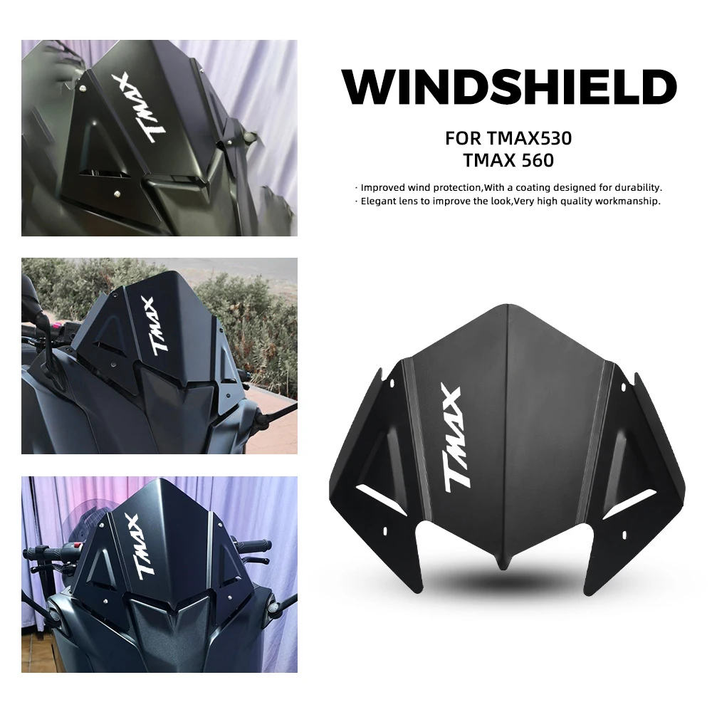 

Windshield Windscreen FOR YAMAHA T-MAX TMAX 530 2017-2018-2019 Visor Front Wind Shield Screen Deflectors TMAX 560 2020-2021