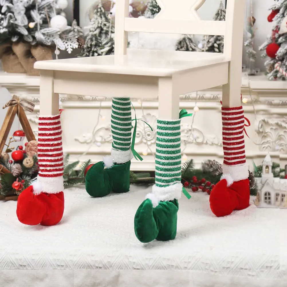 

2 Pcs Protector Table Leg Cover Christmas Decoration Dining Room Chair Covers for Party Festival