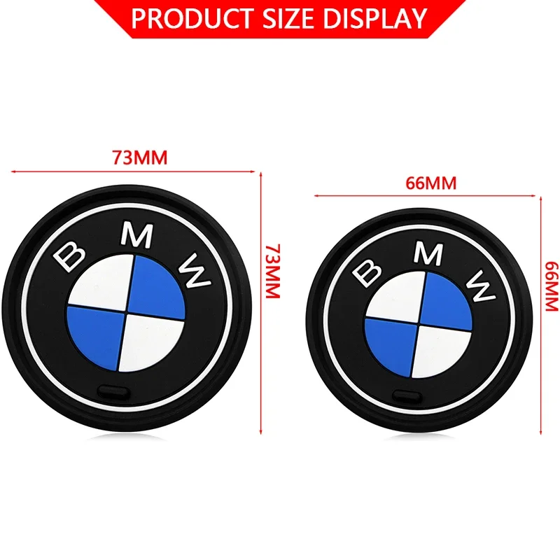 Fashion Car Coaster Water Cup Bottle Holder Mat Anti-Slip Pad For BMW M E90 E91 E92 E93 M3 E60 E61 F10 E63 E64 Car Accessories