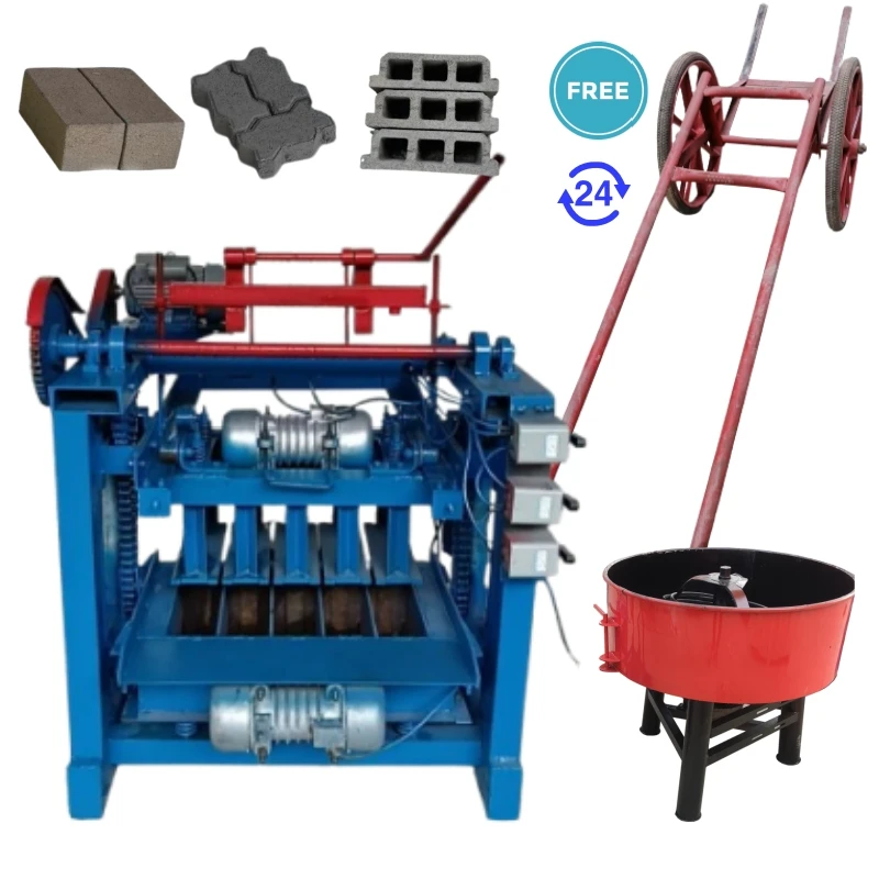 4-35 Cement Production Cheap Price Free Trolley Diesel Brick Machine Plastic Hollow Block Making Machine Cement Brick Machine