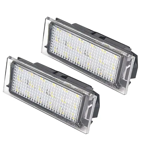 2 st. registreringsskyltsbelysning 12V LED bakre nummerplåtsljus vit för Renault Twingo II 2007 2008 2009 2010 2011 2012 2013 2014 10 best sales Megane 2 LED - №6