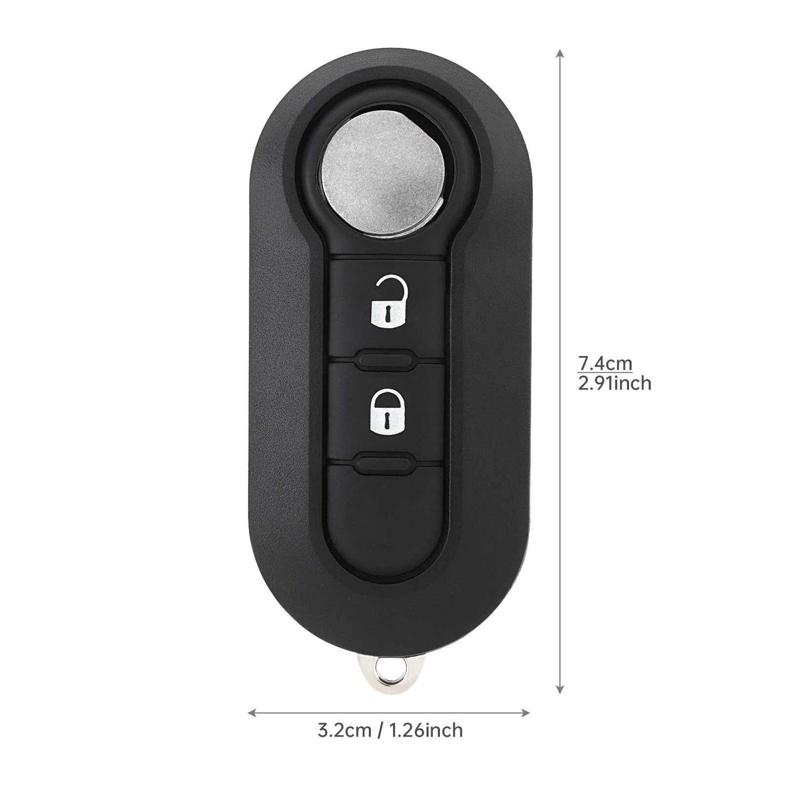 2 Buttons Car Key Remote Control Folding Housing Replacement Fit for Fiat / DUCATO / Doblo,Wear-resistant Car Key Shell