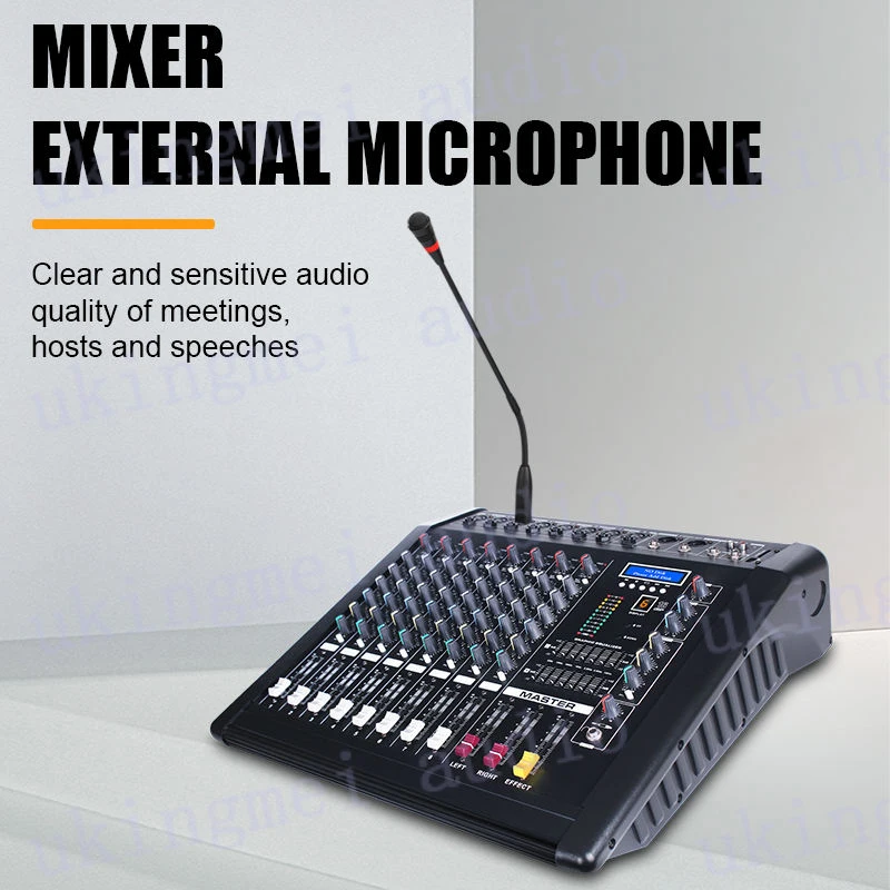 ميكروفون المؤتمر العالمي Gooseneck إلغاء الضوضاء مكثف Gooseneck الصوت بودكاست استوديو ميكروفون للقاعدة وخلاط