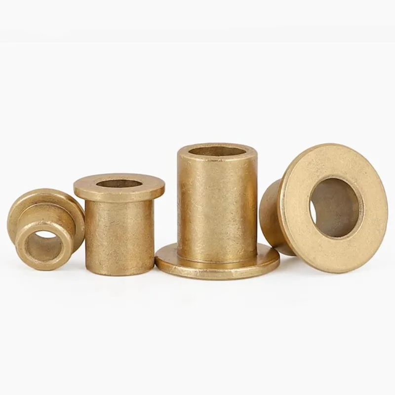 2pcs ID 8mm 10mm 12mm Flanging Self-Lubricating Bearing Powder Metallurgy Oil Copper Bushing Guide Sleeve with Stepped Flange 5