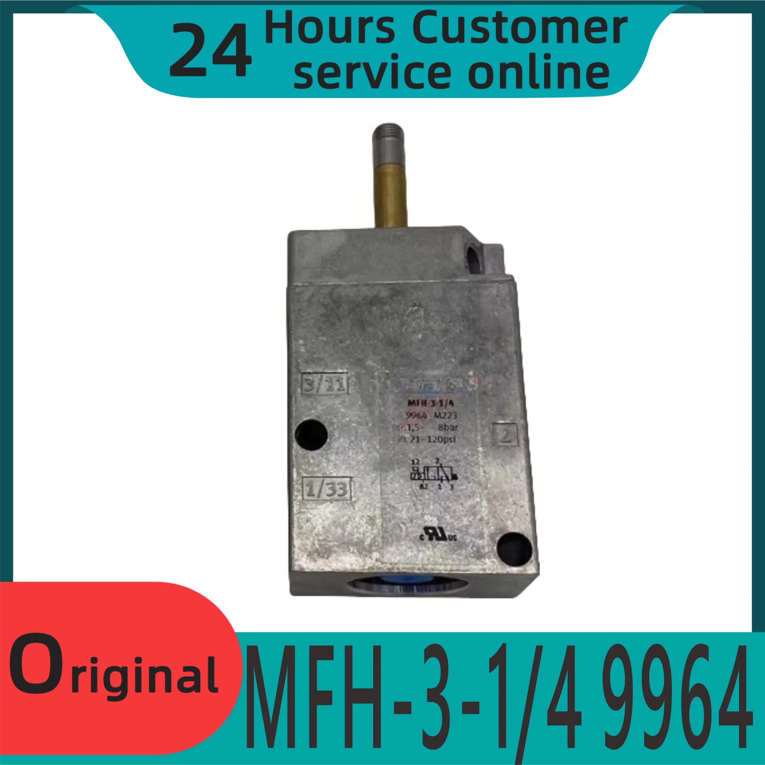 

Brand new original two position three-way MFH tiger valve G1/4 thread solenoid valve MFH-3-1/4 9964