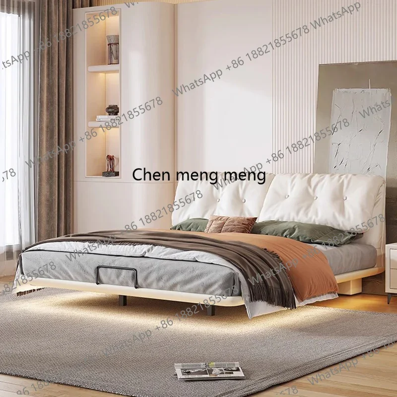 Cute White Bed Cream Cloud Salon Events Aesthetic Save Space Soft Cheap Bed Chinese Interior Camas De Casal Trendy Furniture - view 2